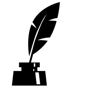 Icon einer Tintenfeder zur Illustration von Texte schreiben von Miriam Buchmann